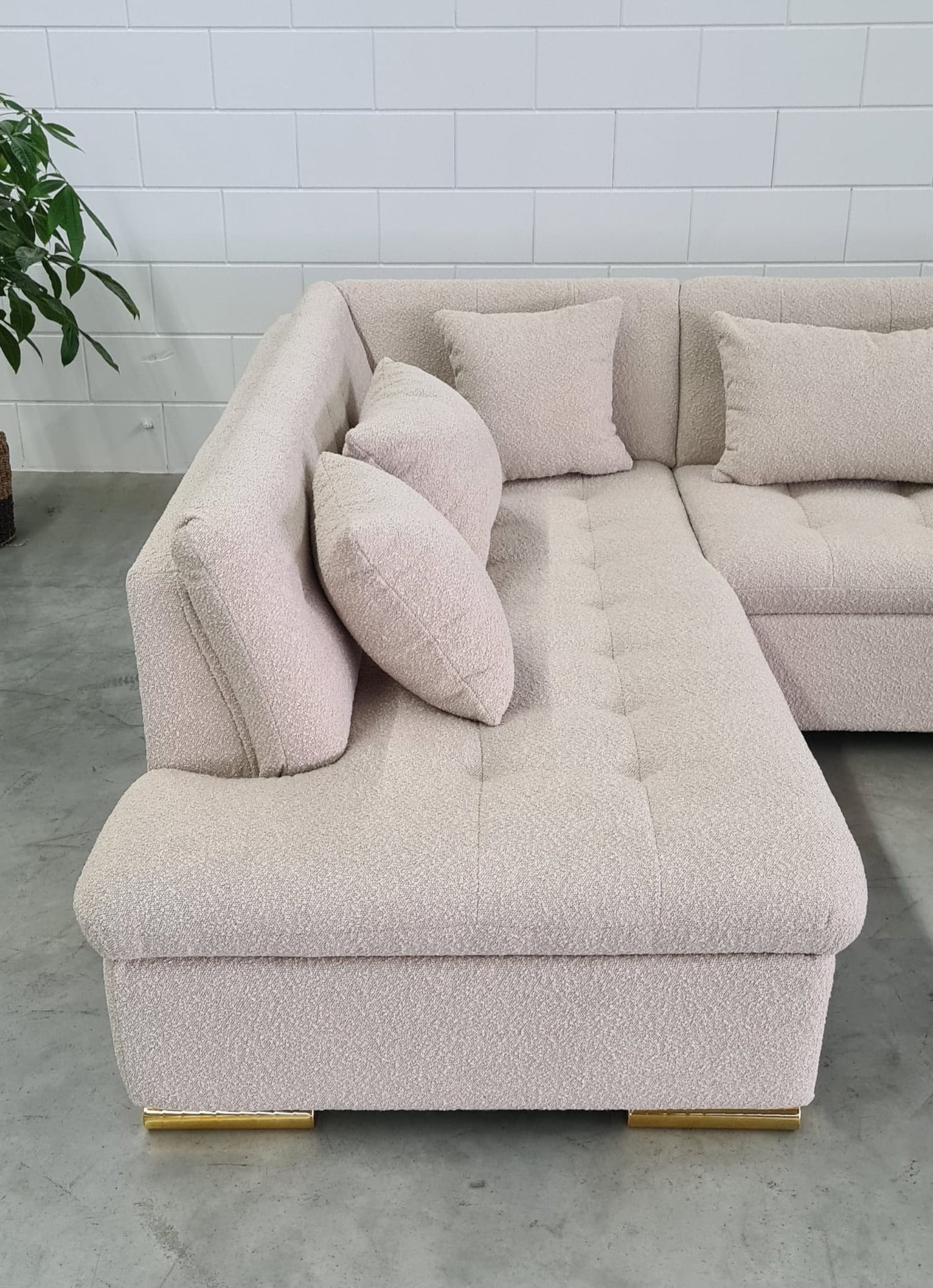 SAFFI - U-LOUNGE LINKS - TEDDY STOF BEIGE