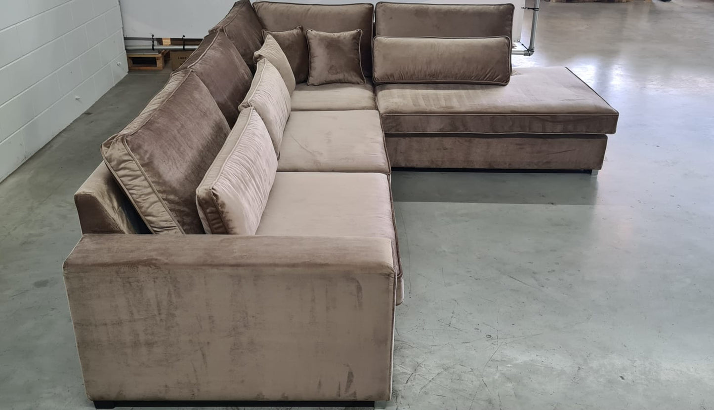 VELVET TAUPE | HOEKBANK