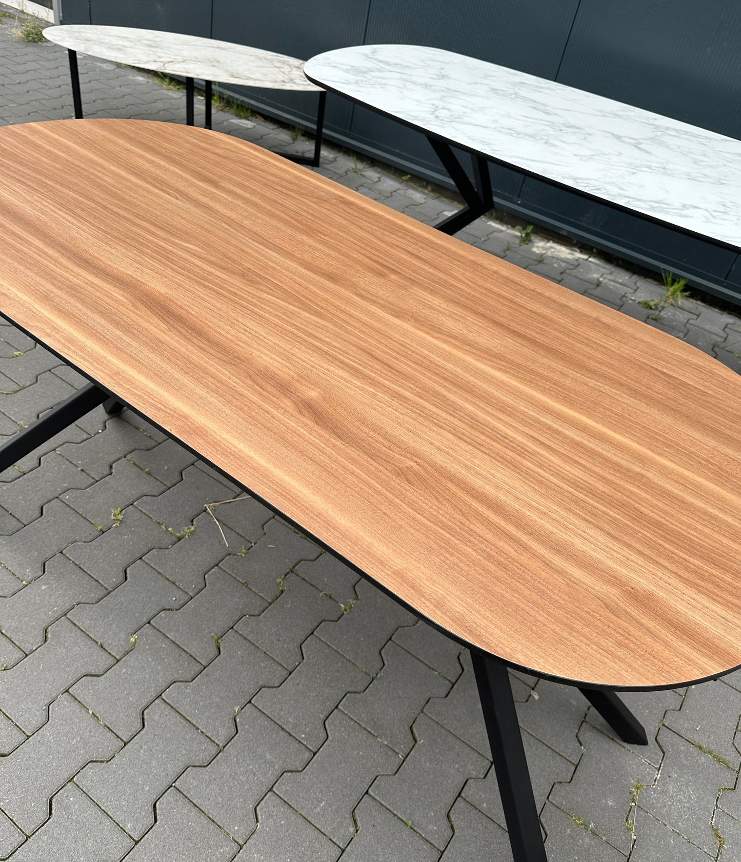 DEENS OVAAL | STALEN POTEN | HOUT | EETTAFEL | TAFEL